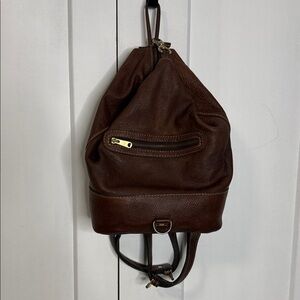 Vintage Concepts Brown Leather Backpack - made in Canada